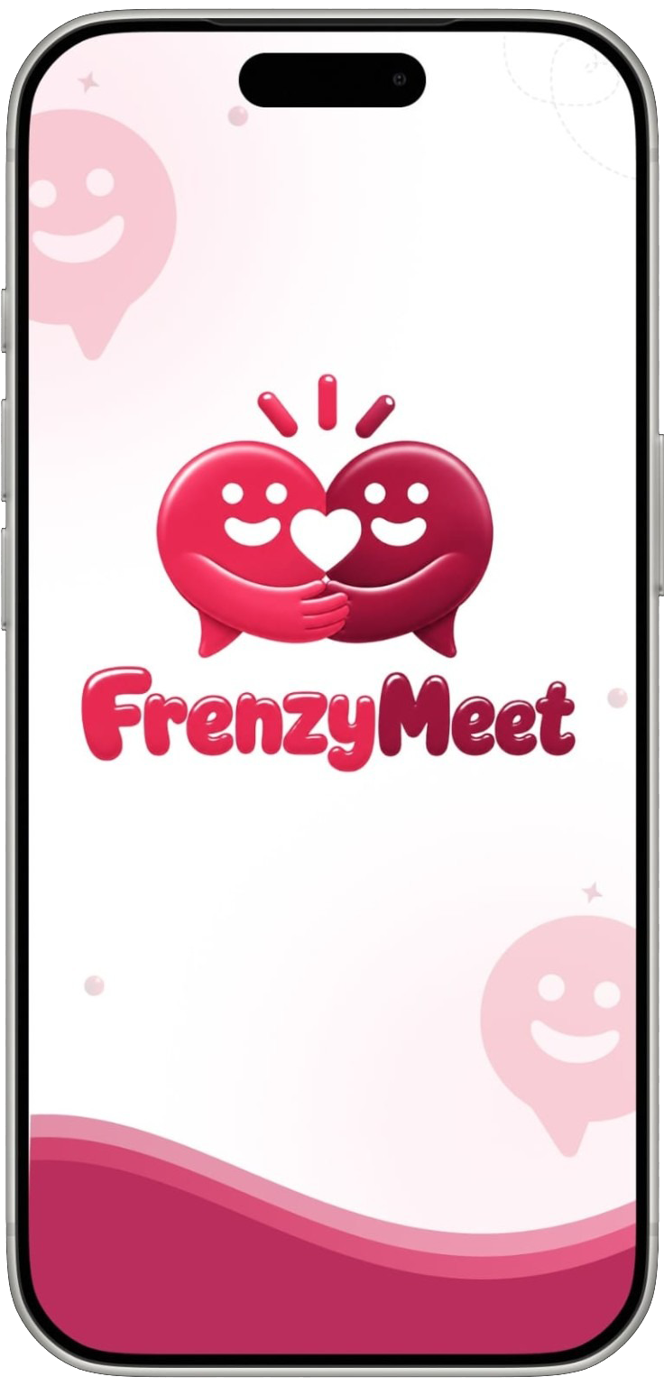 Frenzy Meet app displayed on a smartphone